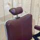 1950s hairdresser's chair covered with skaï - slightly reclining backrest