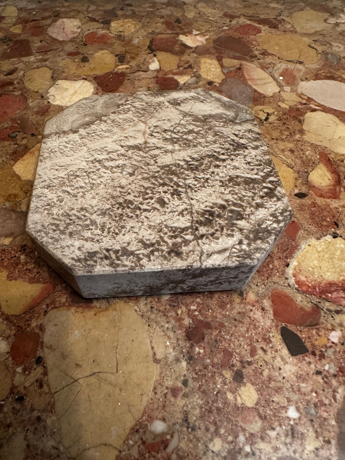Ashtray, grey-beige marble catchall.