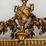 Miroir ancien en bois dorée XIXe siècle de style Louis XVI