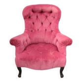 Old Napoleon III padded armchair