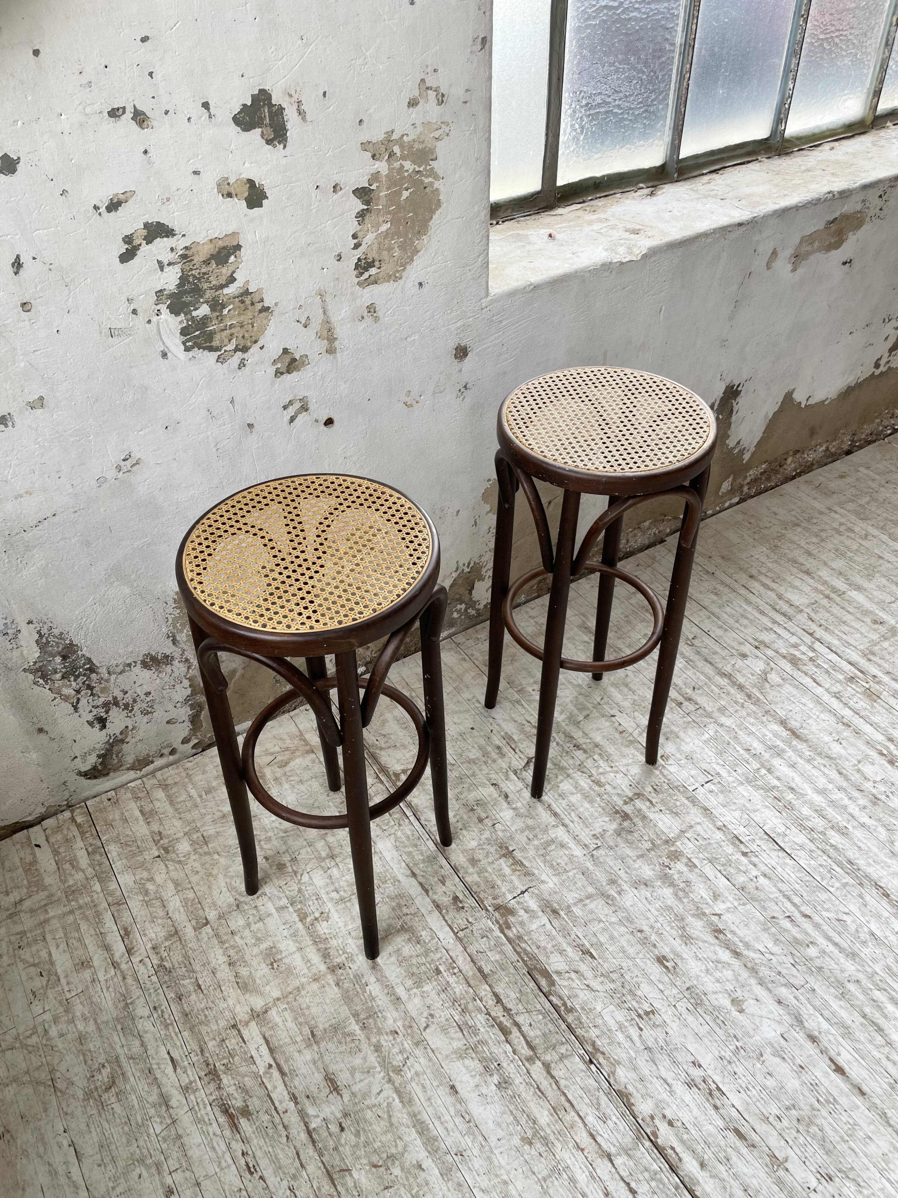 High cane bistro stools