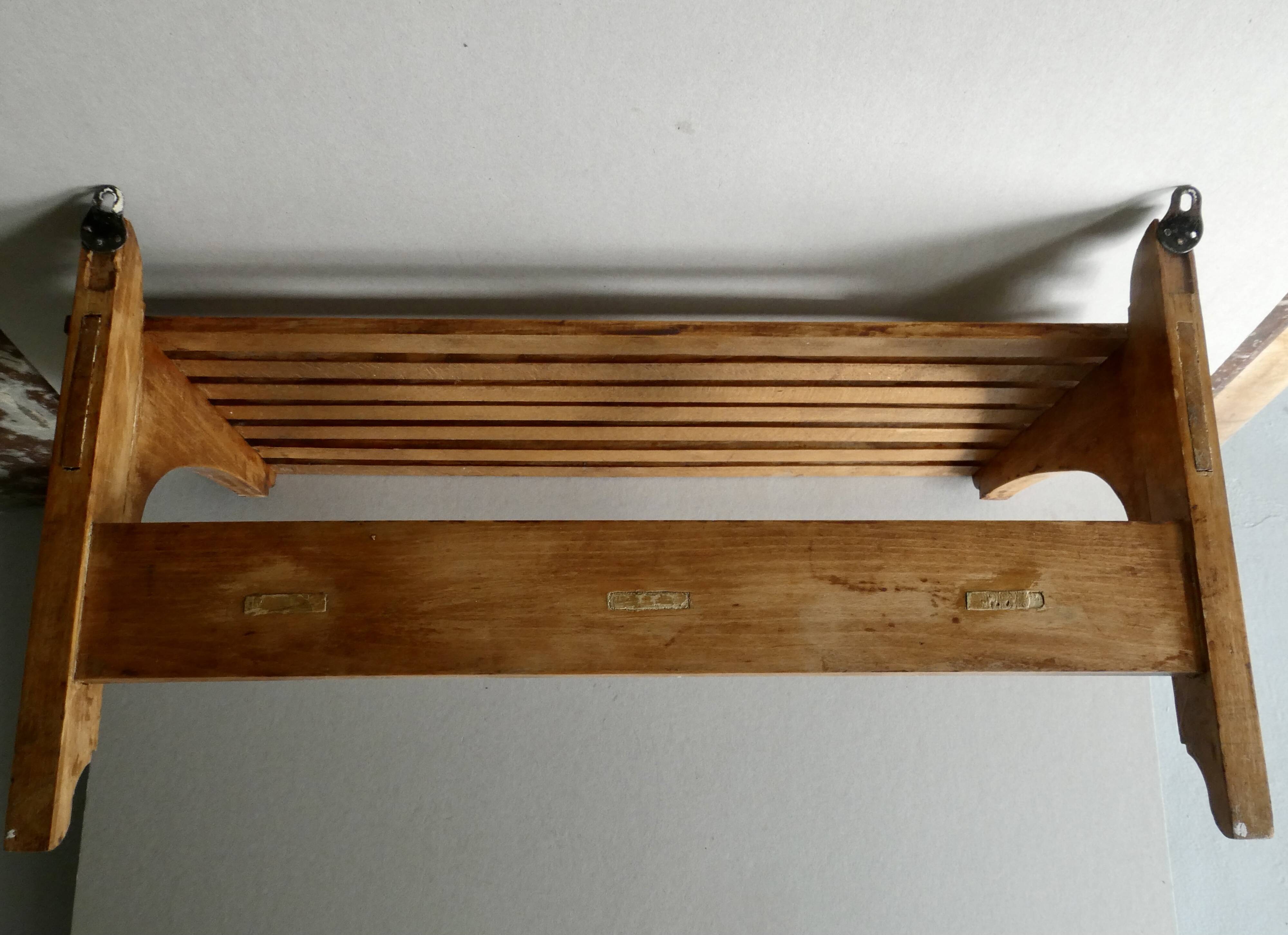 coat rack with hat rack in solid wood