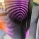 Lamp op art kinetic movement Vasarely Cruz Diez plexiglass and metal