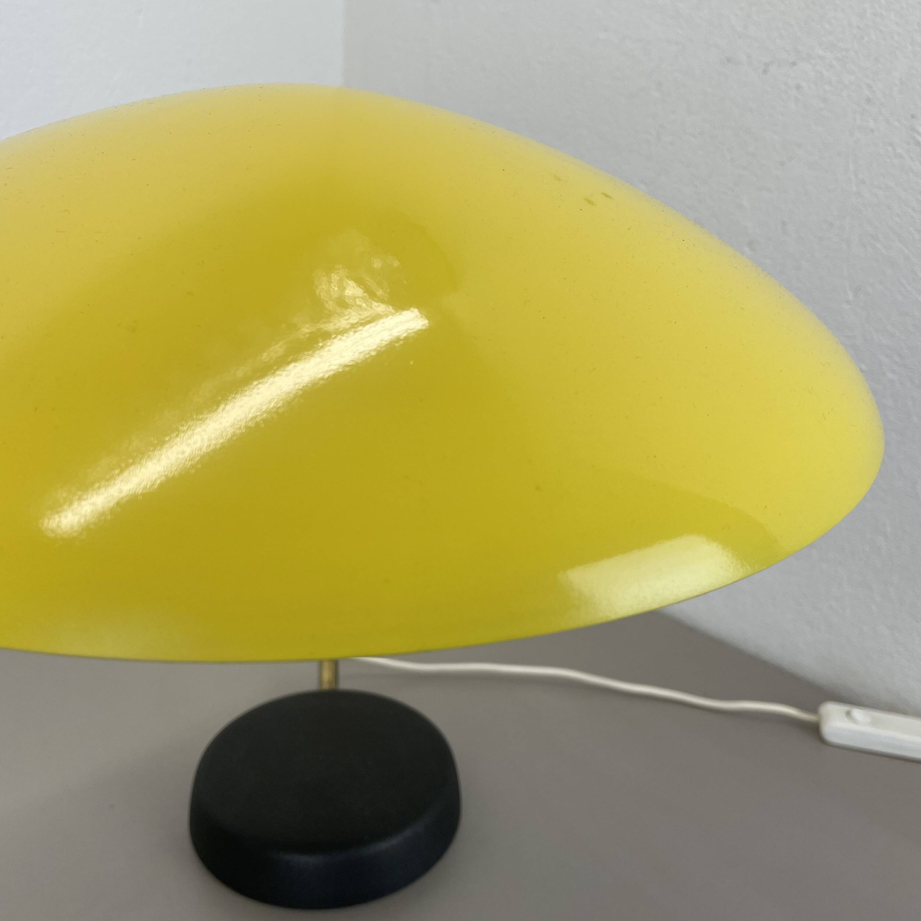 Original Modernist Yellow Metal Table Lamp by Cosack Leuchten, Germany 1960s