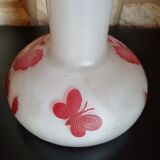 Art nouveau pantin's crystal vase