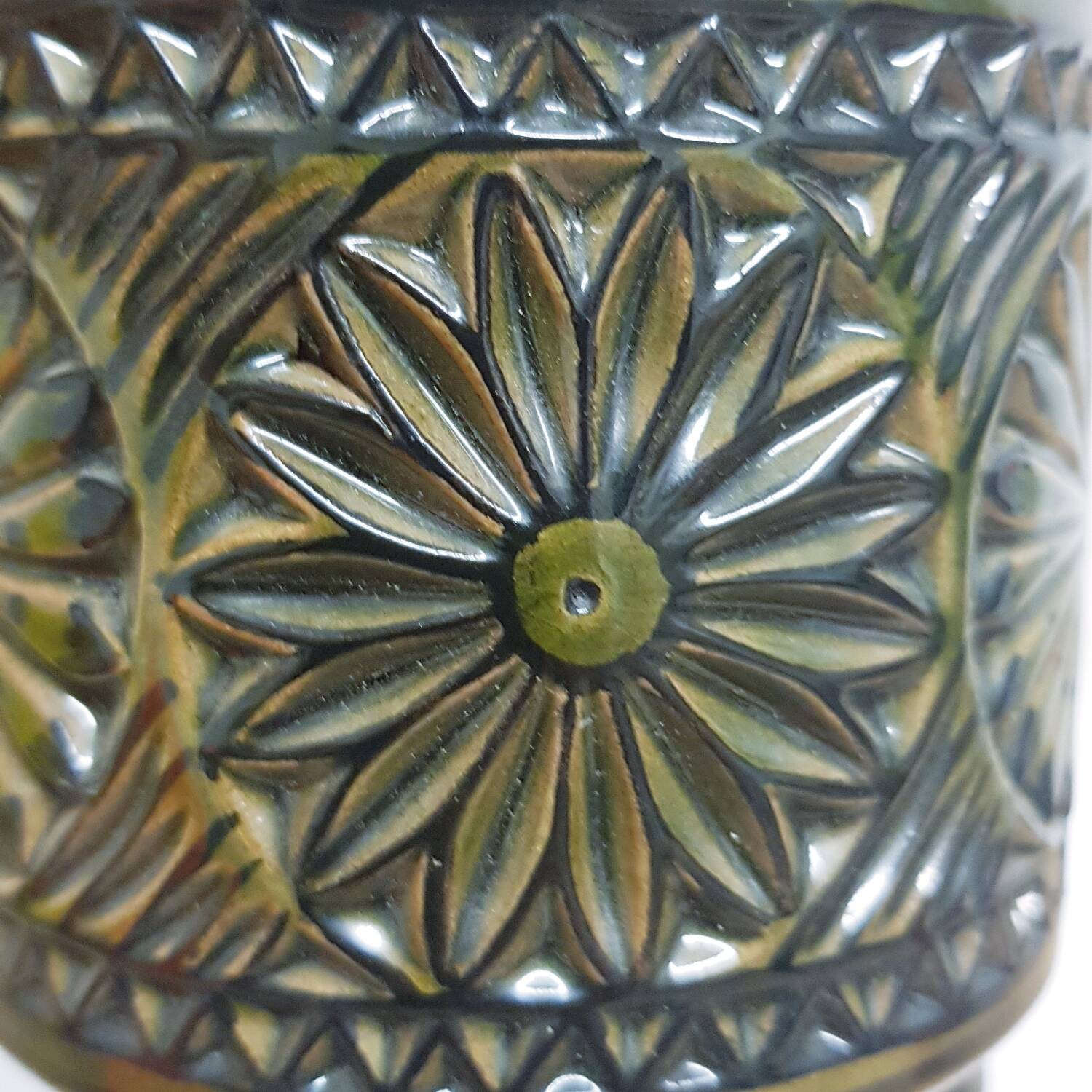 1970's pottery ashtray set