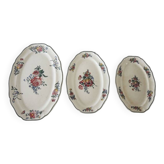 3 old oval earthenware dishes villeroy & boch - 1562
