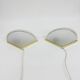 Set of Vintage Glass Wall Lamps with Gold Holder, 1970s