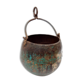 Pot water round vintage metal hanging