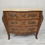 Louis XV style chest of drawers in rosewood