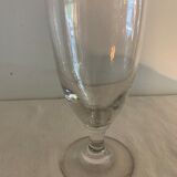 8 old blown and different foot wine glasses