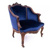 Antique pair of armchairs from the second half of the 19th century, France. After renovation.