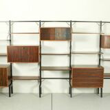 XL Danish Modular Teak Wall Unit in Rosewood by Poul Cadovius, 1960s