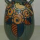 Old terracotta vase enamelled art nouveau "Paul Jacquet"