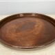 Vintage handcrafted XL round brass tray