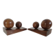 Pair of art deco walnut bookends, 1930s-40s