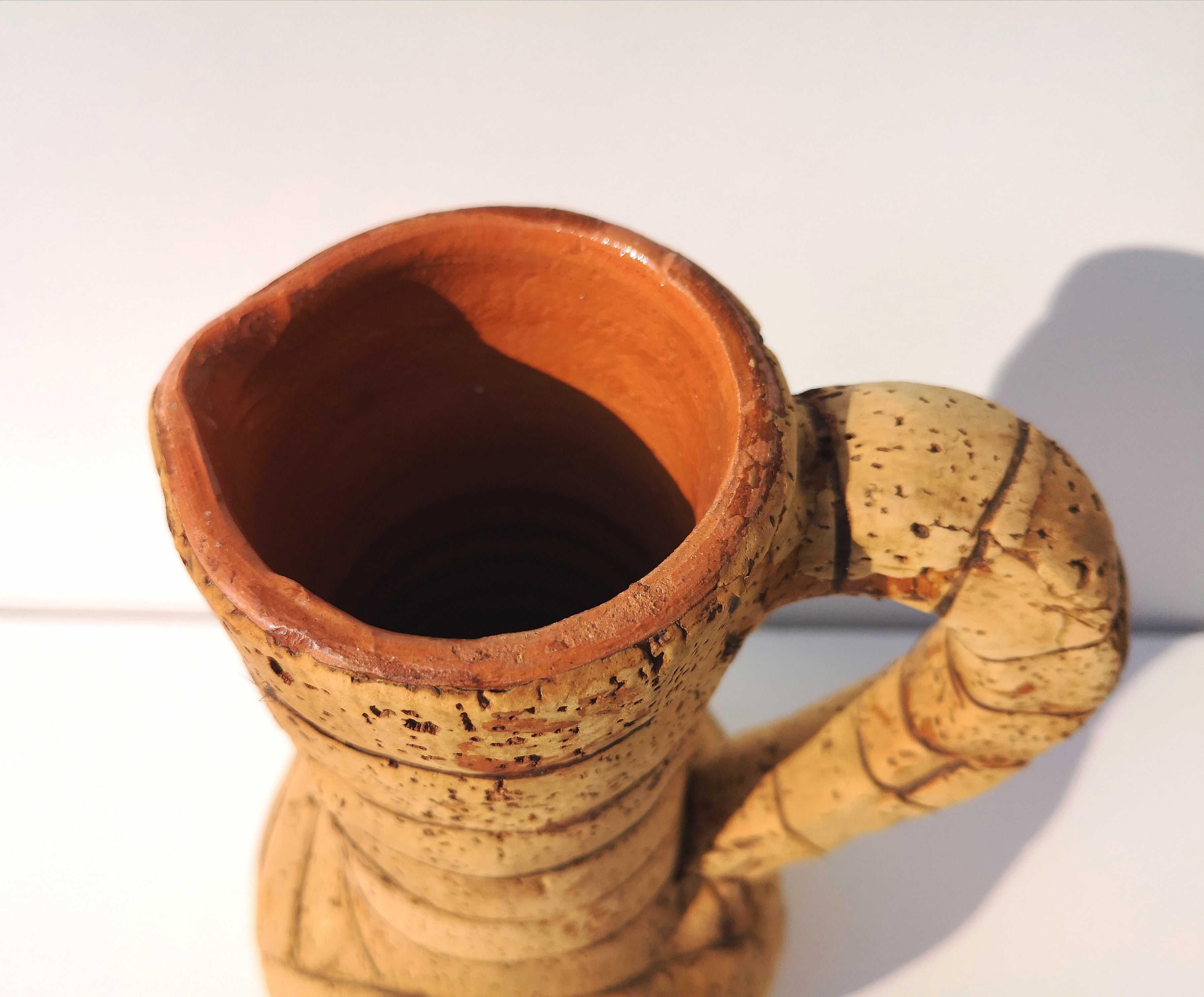 Vase / Carafe / pitcher vintage terracotta and cork