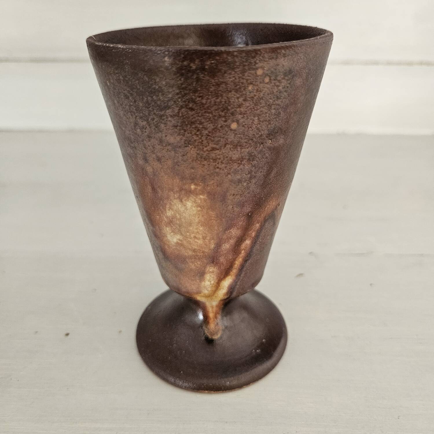 Pair of glazed stoneware mazagrans - Vintage, 1970s