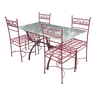 Table et 4 chaises de jardin