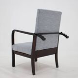 1940s Restored Beech Adjustable Armchair ,Czechoslovakia