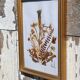 Vintage frame dried flowers