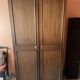 Set of 2 vintage solid wood cabinets + designer display cabinet