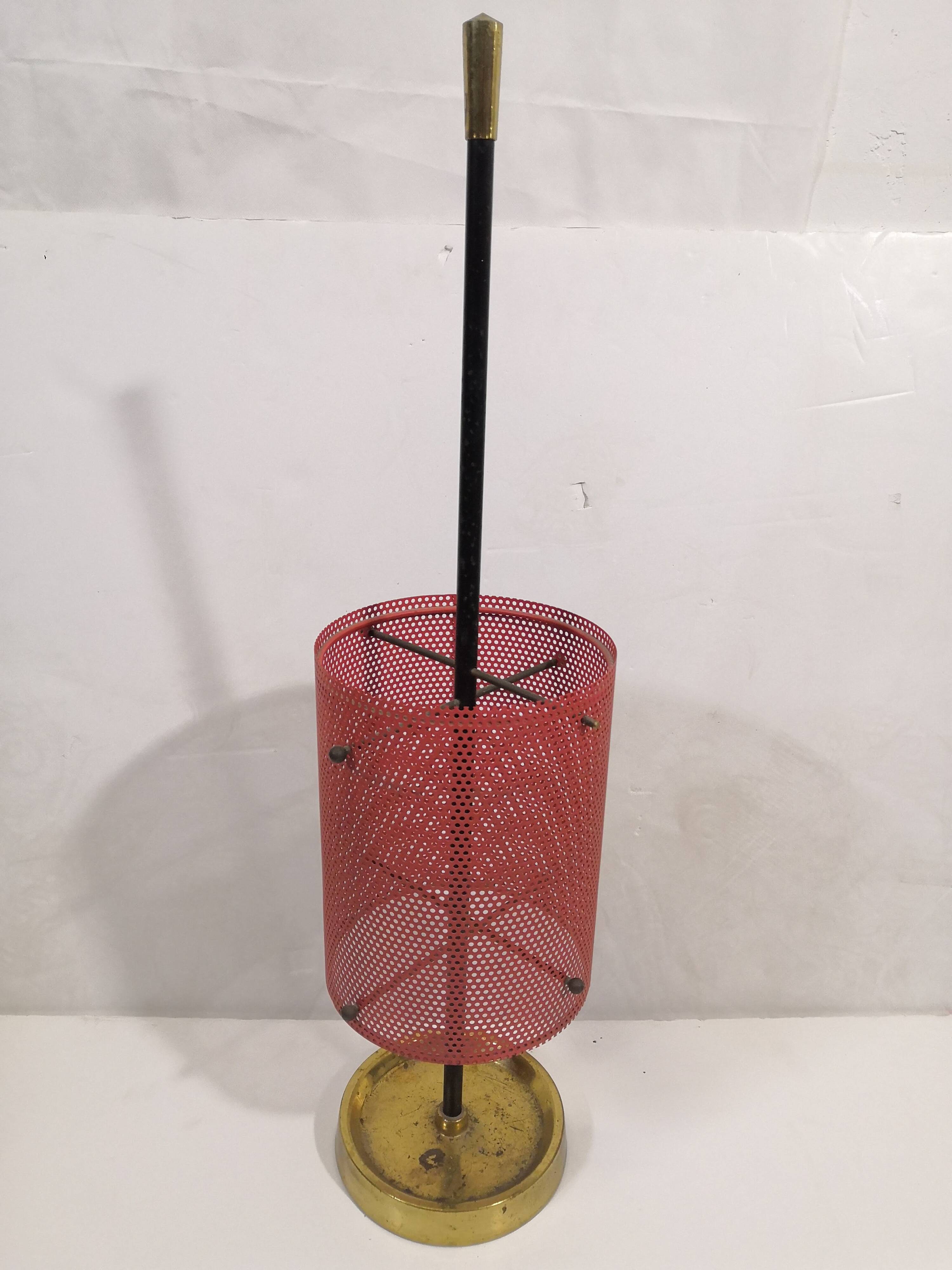 Umbrella stand from the 50s in perforated sheet metal