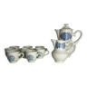 Porcelain Coffee Set, Classic Blue Floral Pattern