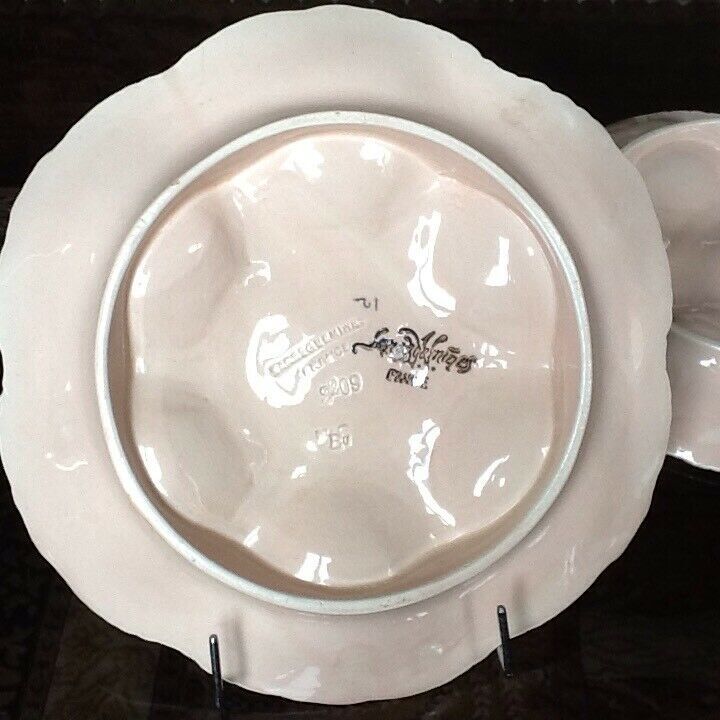 Oyster plate in barbotine Sarreguemines DV