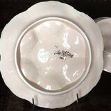 Oyster plate in barbotine Sarreguemines DV