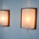 Pair of pine and methacrylate wall lights, Spain 1980