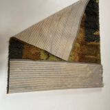 Tapis abstrait scandinave multicolore à poils hauts rya, suède, années 1960