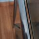 Console end table in chrome metal and smoked glass Space Age