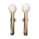 Paire d'appliques chrome de chez Sciolari Italie 1970's