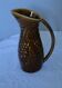 Brown ceramic pitcher with grape cluster decor Sarreguemines