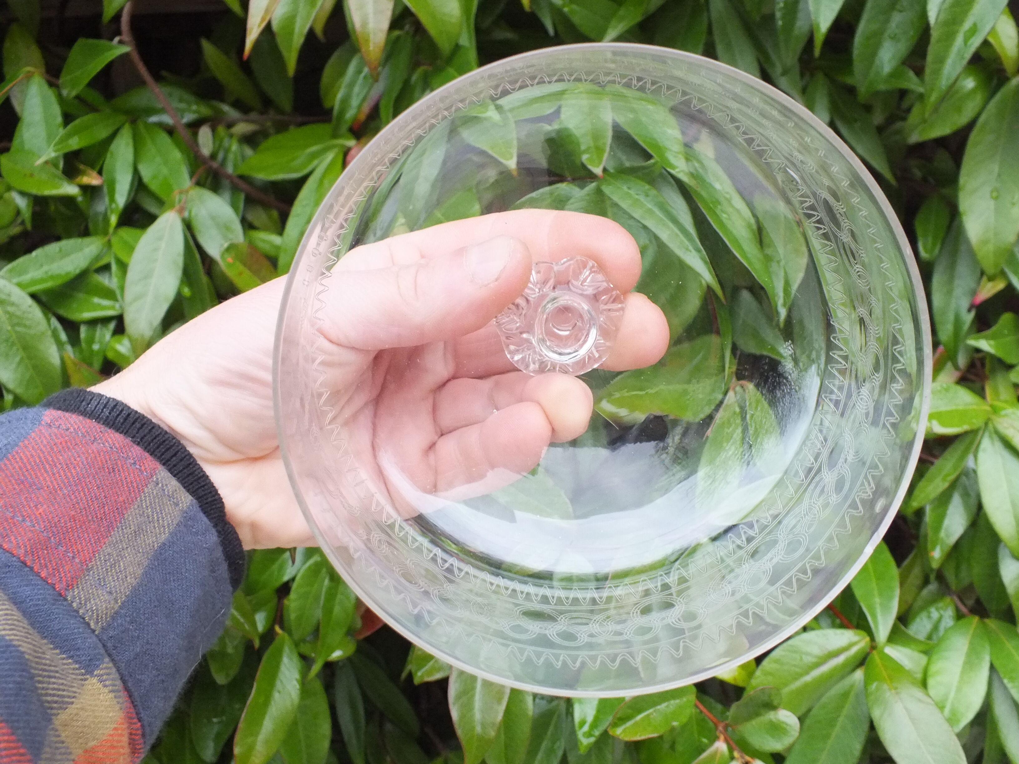 Antique crystal cheese bell