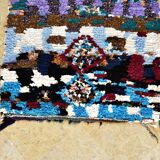 Vintage Moroccan Berber Boucherouite rug 238 x 85 cm