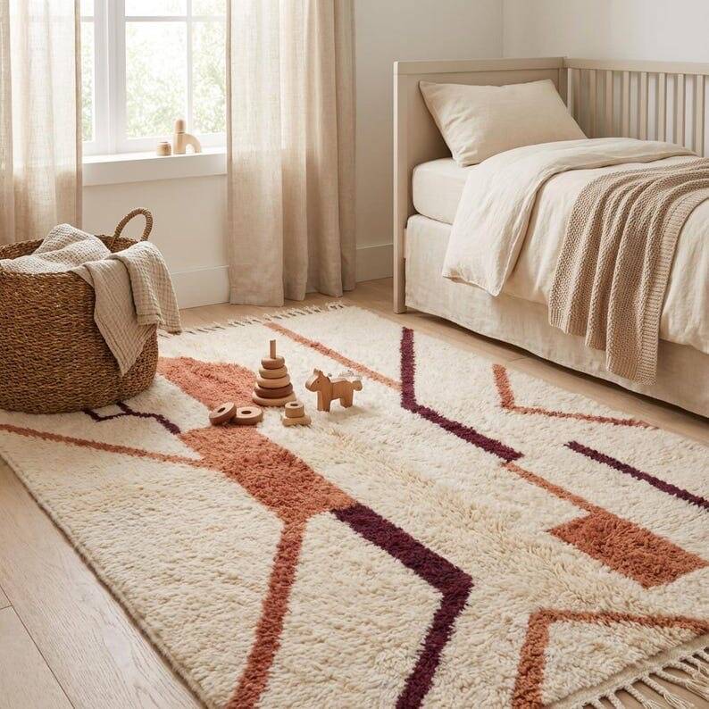 Traditional handmade pure wool Berber rug 1.5/2.5 m