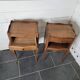 Pair of Louis XV style oak bedside tables