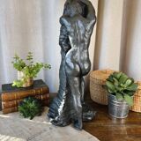 Lamp "woman" signed MJ Bourron
