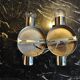 Pair of wall lights from Sciolari, chrome-plated metal, Italy, 1970