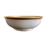 Limoges porcelain salad bowl Bernardaud, gilded Greek decoration, twentieth century