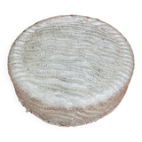 Vintage 1980s Round Molded Glass Ice Cube Wall Sconce