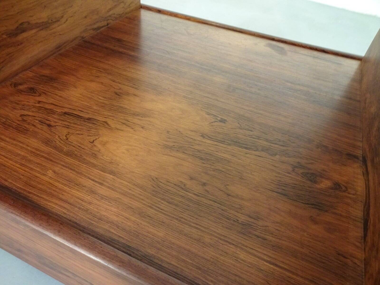 Danish Rosewood & Glass Side Table, 1960s