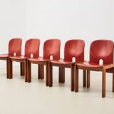 Tobia & Afra Scarpa Set of 5 Model 121 Dining Chairs for Cassina Italy 1965
