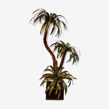 Palmtree brass lamp