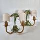 Pair of bamboo imitation wall lights, vintage 1970s.