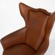 Mid-Century Italian Wingback Armchair in Leatherette, 1950s