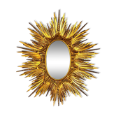 Large Mirror sun and gilded wooden spikes, early 20th century, 99cm