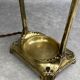Large Jugendstil desk lamp with crystals